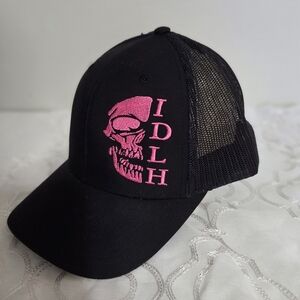 First Responders‎ IDLH Skull Trucker Hat Black Hot Pink